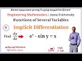 Implicit Differentiation Example 8 | Step-by-Step Derivative Calculation | Find dy/dx | Tamil