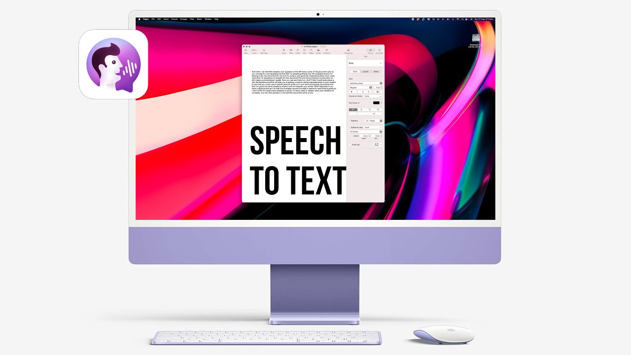 how to do speech text on mac