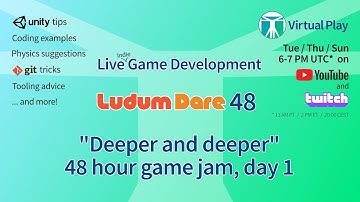 Ludum Dare 48: Compo, Day 1 - live solo game jam