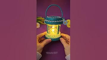 Best Out of Waste | Lantern From Recycled Glass Jar #crafts #shorts