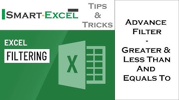 Advance Filter - (Greater Than, Less Than & Equals to)