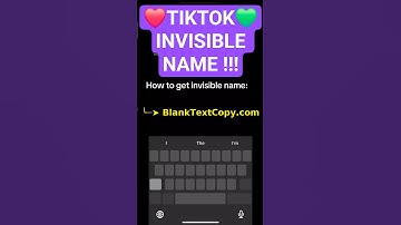 Invisible Name TikTok 2025: Copy Paste Blank Username - Invisible name generator 👉 BlankTextCopy.com