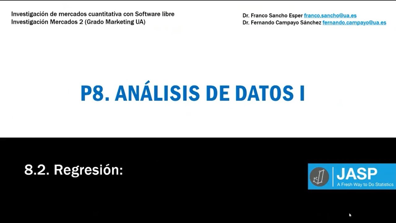 8 2 Modelo de regresión lineal con JASP