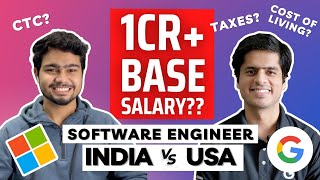 Software Engineer in INDIA vs USA 🔥 |  Savings, Rent and Cost of living | Google USA Microsoft FAANG