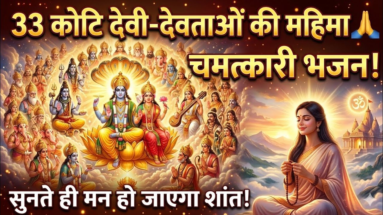 33 कोटि देवी-देवताओं की महिमा 🙏 यह भजन सुनते ही मन हो जाएगा शांत