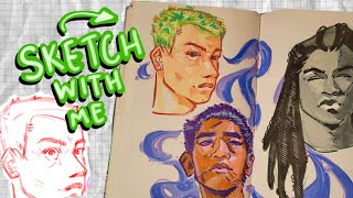 12 nights of sketchbook spreads 1/12