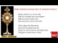 Nedu Achiịcha Na Enye Ndu O Salutaris Hostia In Igbo Language 