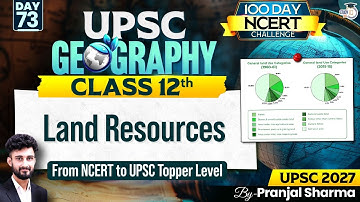Land Resources | Complete NCERT Geography for UPSC | Day 73 | By Pranjal Sir