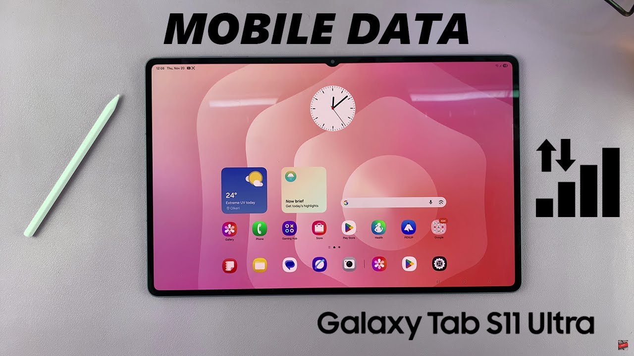 Samsung Galaxy Tab S11 Ultra: как включить/выключить мобильные данные