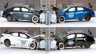 CAR CRASH TEST COMPILATION - 5 Small Cars - Honda, Toyota, Subaru, Kia, Nissan