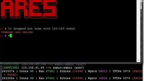 ARES IOT BOTNET - 120-150 CONNS SELFREP