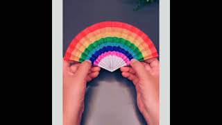 paper crafts | how to make an easy pop up Rainbow Card-kids crafts