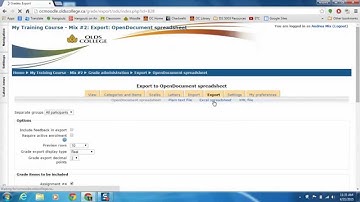 Exporting Your Moodle Gradebook to an Excel Spreadsheet