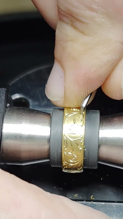 small flat gravers removes the negative space.  #handengraving  #customengraving #scroll #jeweler