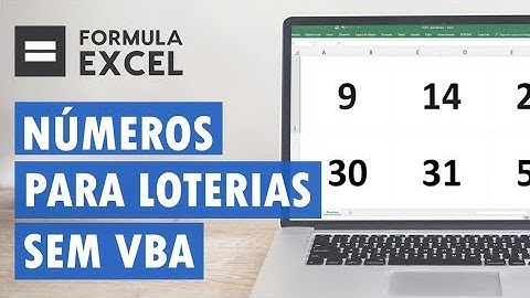 EXCEL: Gerar números aleatórios sem repetição