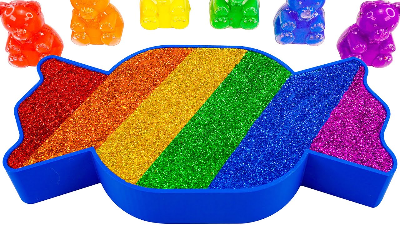 ASMR Slime Video l How To Make Rainbow Candy Bathtub With Glitter Slime | Best Of Yo Yo Idea