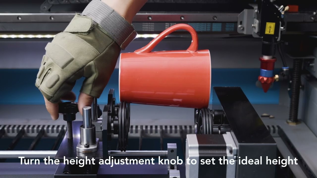 4-Wheel Rotary Axis for CO2 Laser Engraver Cutting Machine & Laser Cutters | LRA-GL49