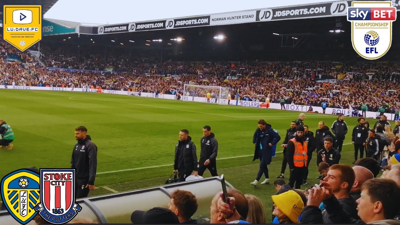Leeds United v Stoke City Marching On Together. What an atmosphere at Elland Road. 