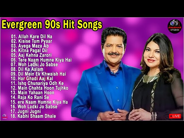90s Hits Kumar Sanu & Alka Yagnik Melody Songs ❤️Udit Narayan Love Songs❤️  #90severgreen #bollywood class=