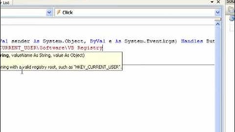 Visual Basic 2008 - WIndows Registry Reader and Writer