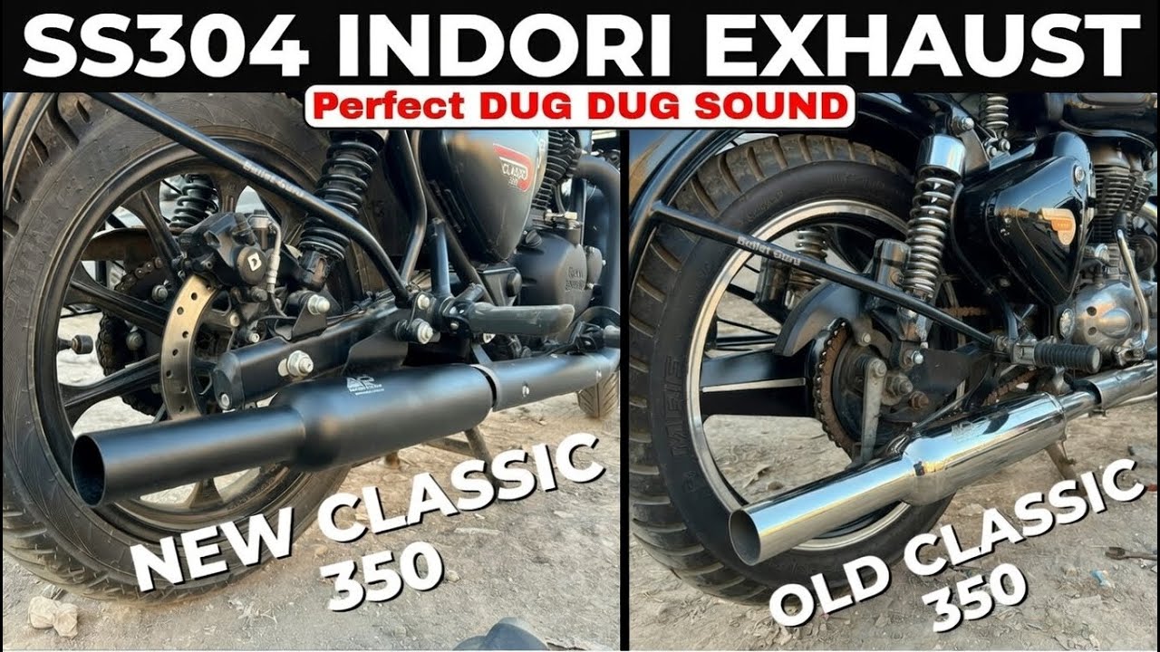 Выхлопная система Indori KP для новых и старых классических мотоциклов Classic 350 — лучший звук ...