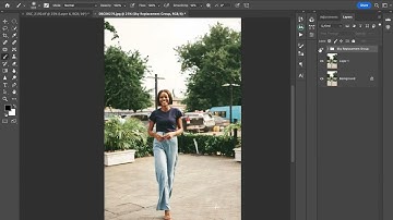 How to replace white sky with blue sky in #photoshop .