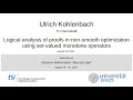 Ulrich Kohlenbach - Logical analysis of proofs in non-smooth optimization using set-valued mono...