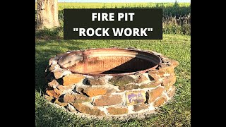 DIY  Fire Pit  Doing the 'Rock Work'