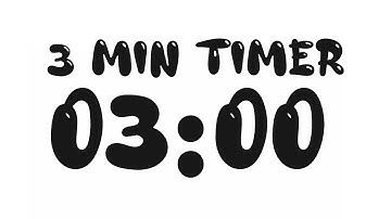 3 Minute Countdown Timer With Ticking Sound & Alarm.