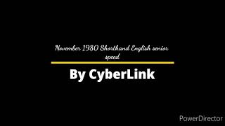 November  1980 Shorthand English speed in  120wpm Resimi