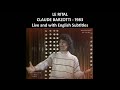 Capture de la vidéo Le Rital - Claude Barzotti 1983 Live English Subtitles