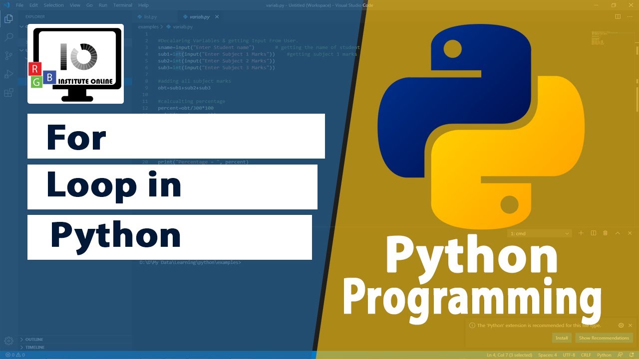For Loop in Python - YouTube