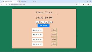 Alarm Clock using Vanilla JS