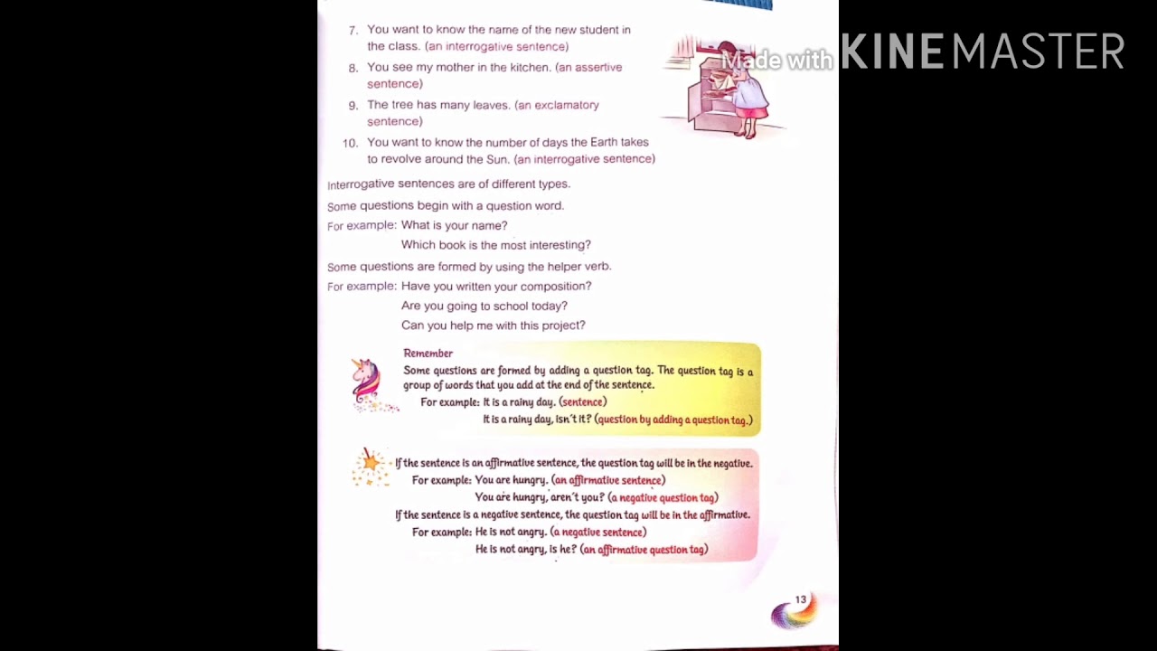 Class 5 Grammar The Sentences Types Of Sentences Part 3 Youtube