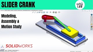 SolidWorks Motion Tutorial  Slider Crank Mechanism | SolidWorks for Beginners