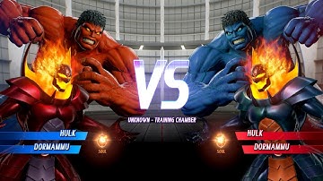 Red Hulk & Red Dormammu VS Blue Hulk & Blue Dormammu - Marvel vs Capcom Infinite