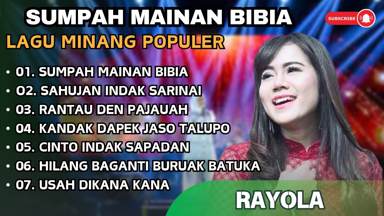 RAYOLA - SUMPAH MAINAN BIBIA - SAHUJAN INDAK SARINAI || LAGU POP MINANG TERPOPULER 2024