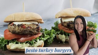 Pesto & Mozzarella Turkey Burger Recipe - Homebody Eats