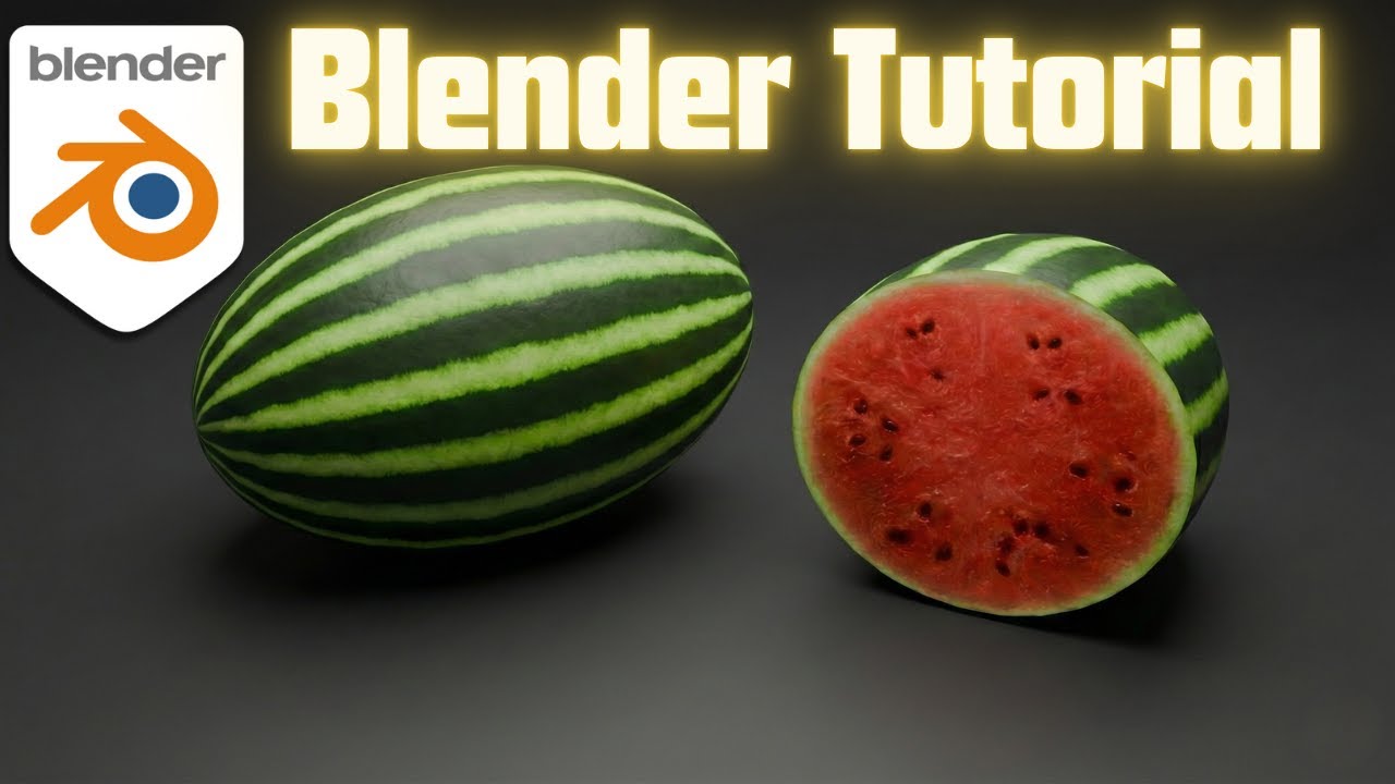 Как сделать арбуз в Blender | Для начинающих
