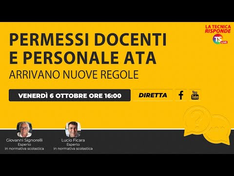 Permessi personale docente ed Ata, nuove e vecchie regole