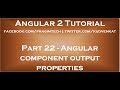 Angular component output properties