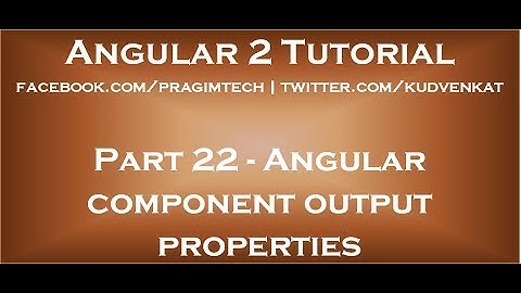 Angular component output properties