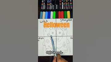 Spongebob, but 4 styles #art #4styles  #cartooncharacter #drawing #shorts #spongebob #poscamarkers