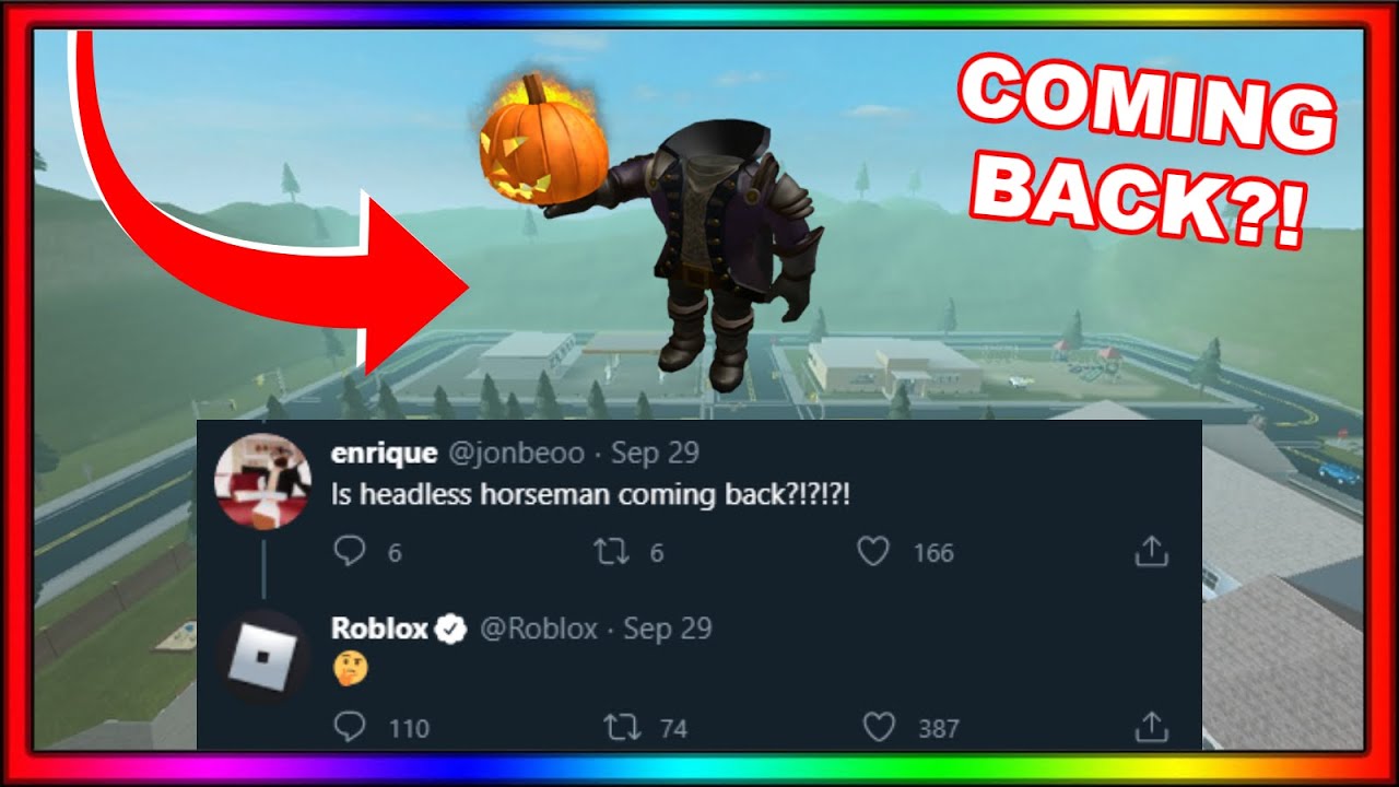 Headless horse man is back : r/roblox