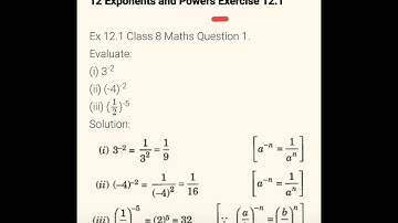Q.1- Ex-12.1 - CH.12- Exponents & Powers- CLASS VIII - MATHS - NCERT
