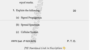 Mtech CSE 2nd Sem Mobile & Wireless Communication Question Paper 2016