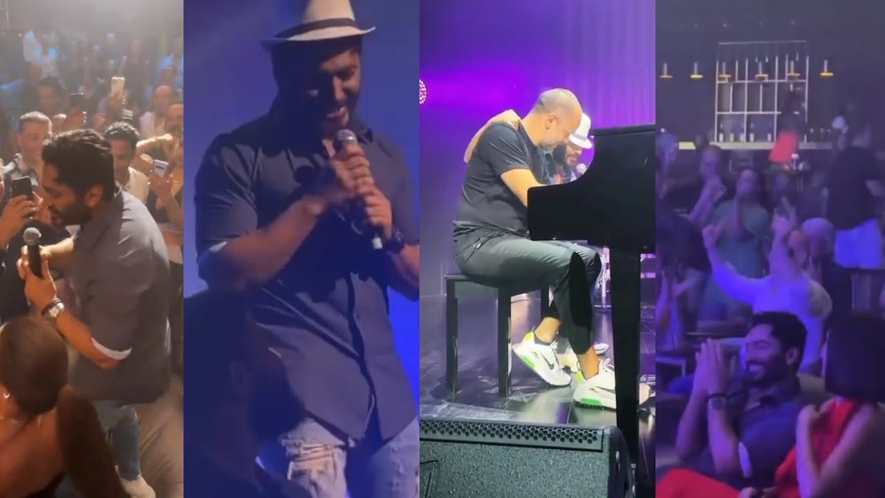 سهرة تامر حسني وبسمة بوسيل ليلة امبارح كلها حب