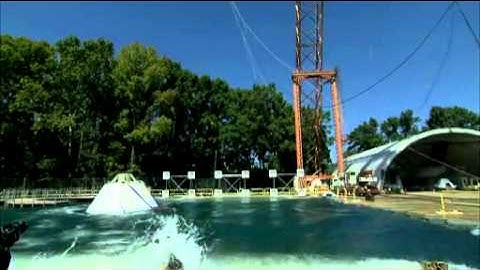 Big Splash! Orion Crew Module Drops 25 Feet | NASA LRC Constellation Program Deep Space Video