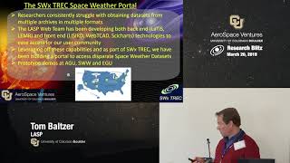 CU Boulder AeroSpace Ventures: Tom Baltzer, Space Weather Portal