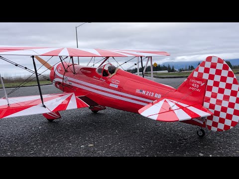 スーパーステアマン SUPER STEARMAN 40　ラジコン飛行機 Cold Windy flight on the Kingcraft Limited Super Stearman by